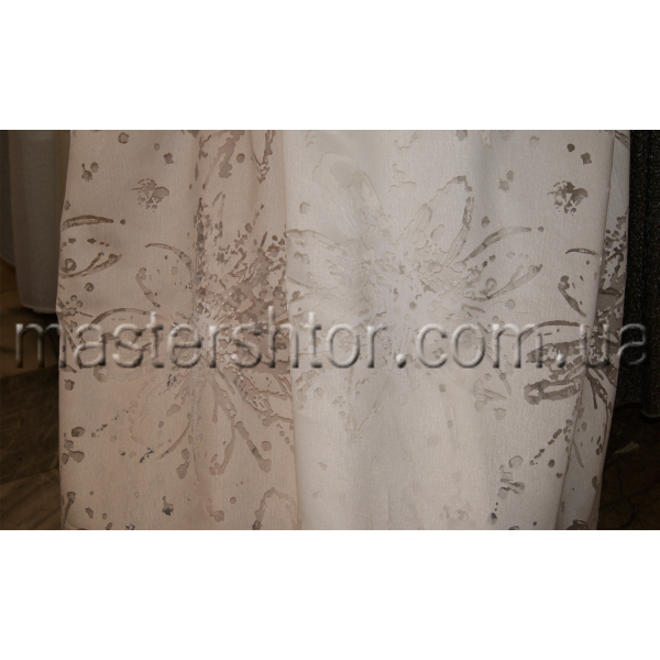 Тюль деворе цветок крем RD 2372 V-7