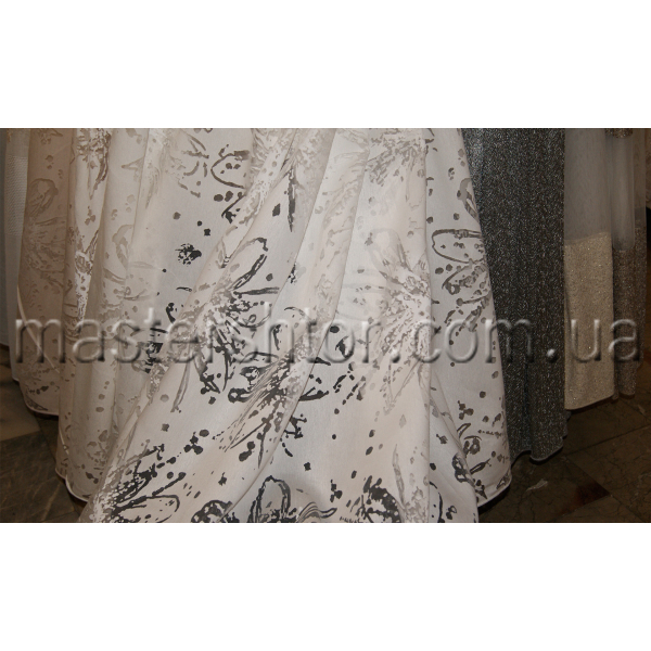 Тюль деворе цветок крем RD 2372 V-7