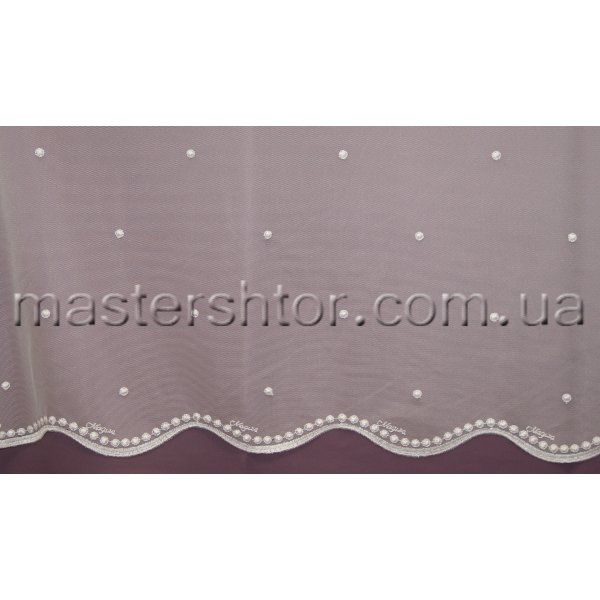 Тюль Magiza  25337/301 Точки белые на Grek