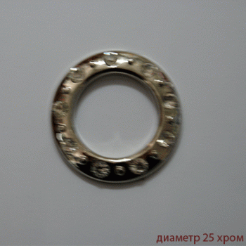 Люверс 28*45 пр. Турция, хром со стразами