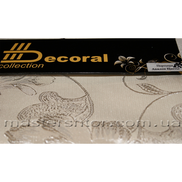 Портьерная ткань Авалон цветы коллекции DECORAL  15329