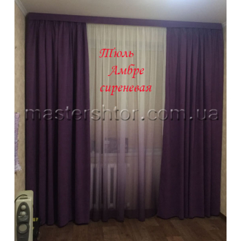 1403-98 Комплект штор Микровелюр Фиолетовые-сиреневые 150x250 2 шт.