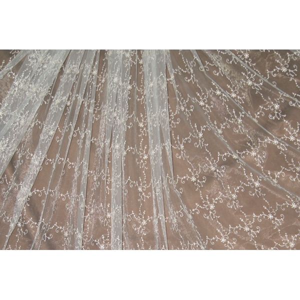 Тюль c вышивкой 1516 perla Sahara textile